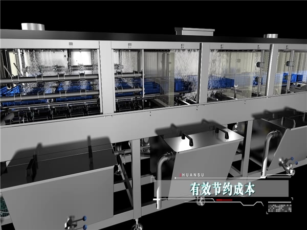 高壓水流周轉(zhuǎn)箱清洗機(jī)，雞籠清洗機(jī)