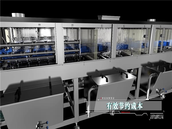 高壓水流周轉(zhuǎn)箱清洗機(jī)，雞籠清洗機(jī)